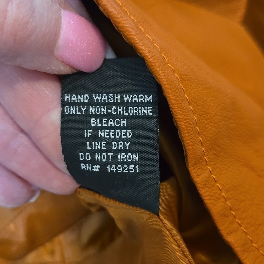 Baccini Women's Orange PUMPKIN Jacket SIZE LARGE PEPLUM LIKE FLARE WAIST - Picture 6 of 8